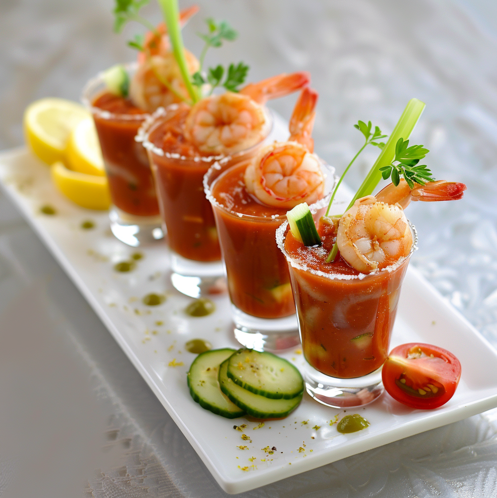 Bloody Mary Shrimp Shooter