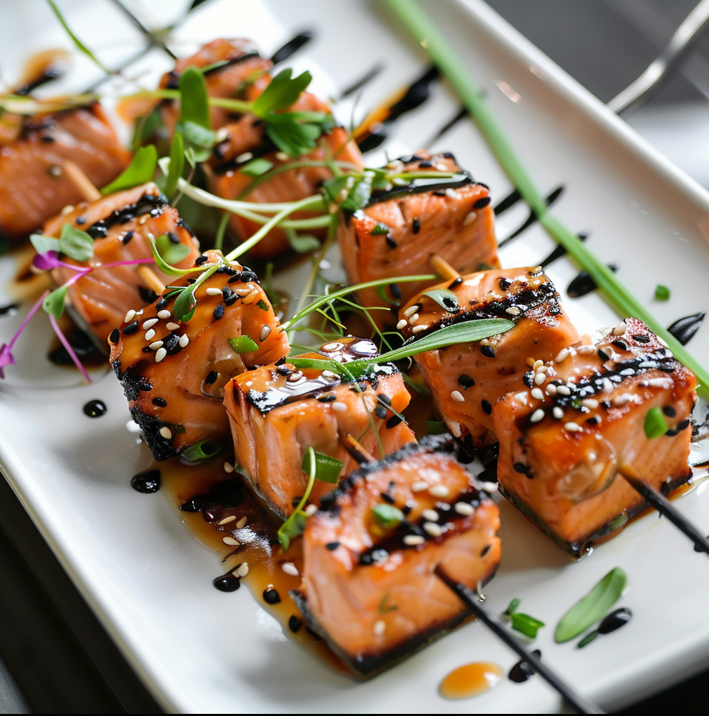 Salmon Satay Miso Glaze
