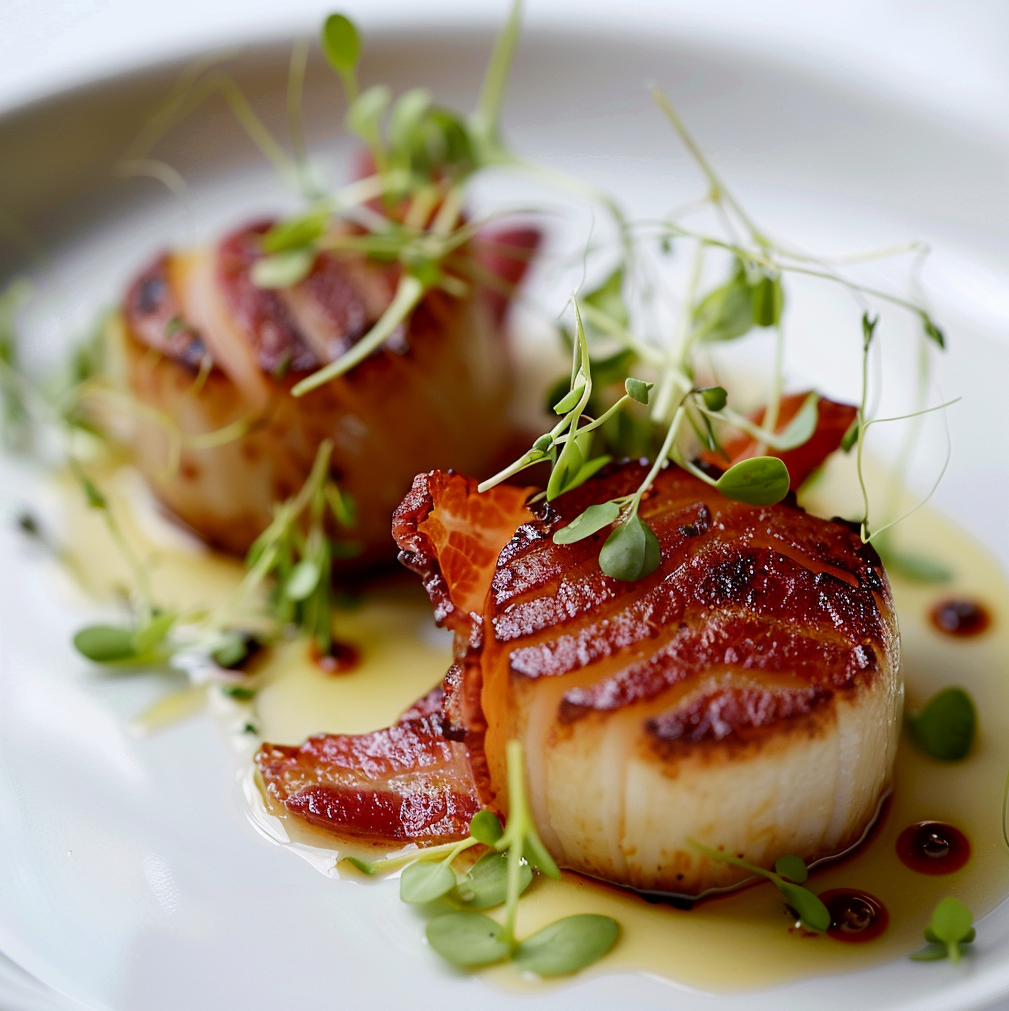 Scallop Wrapped in Bacon
