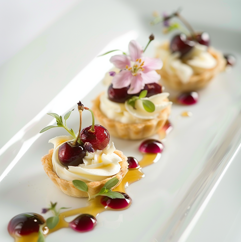 Cherry Blossom Tart with Goat Cheese