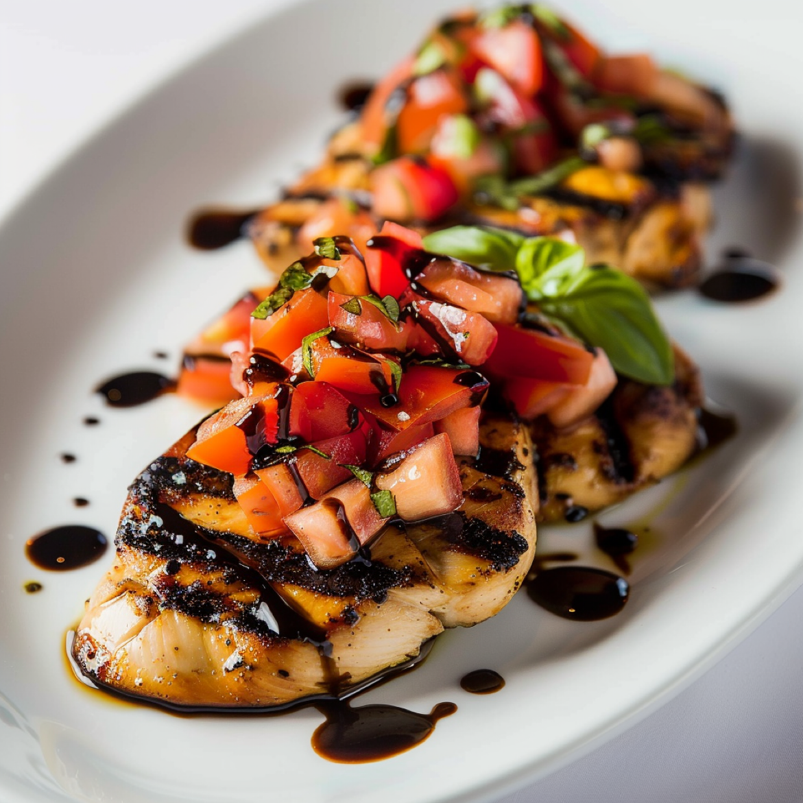 Grilled Balsamic Chicken Bruschetta