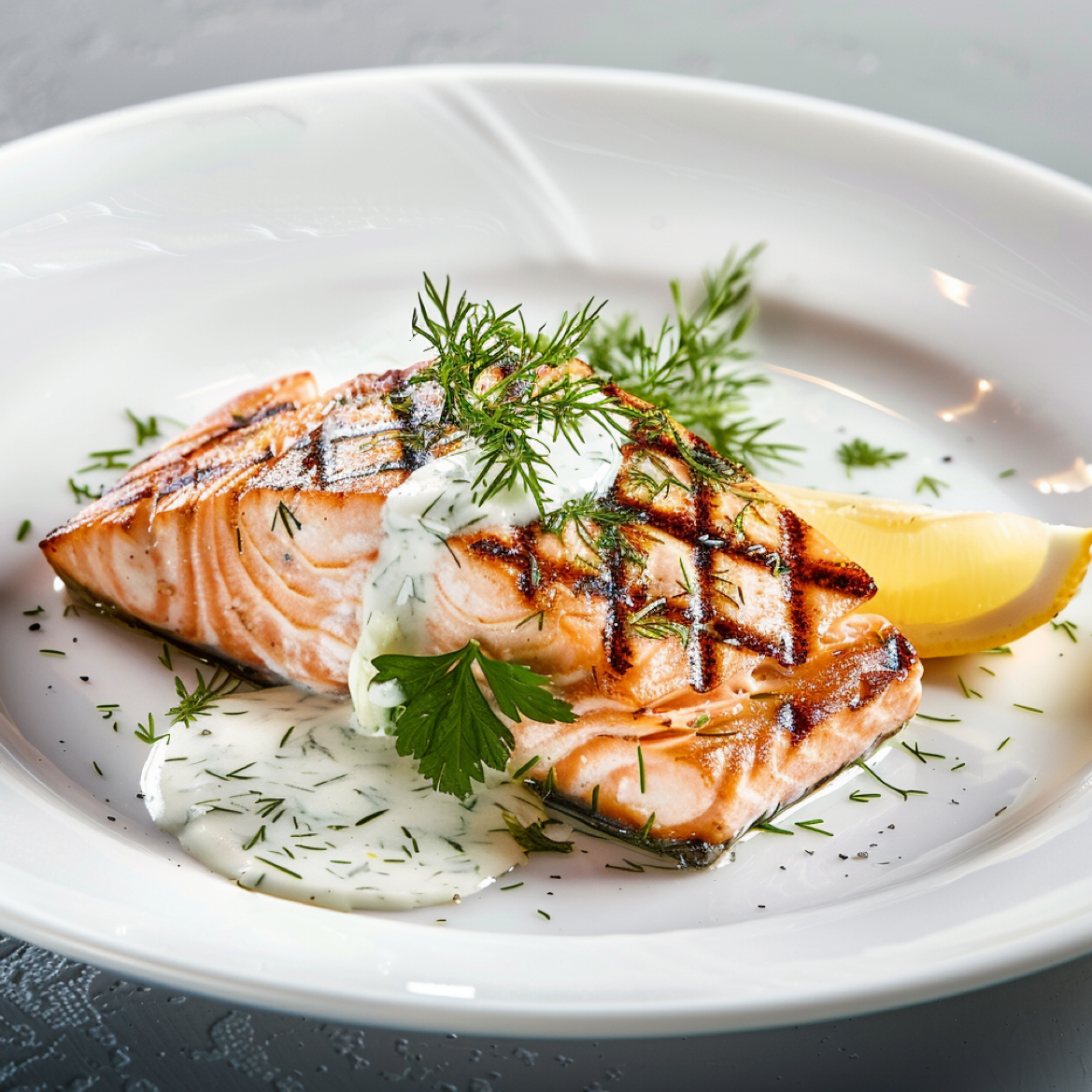 Grilled Salmon Lemon Dill