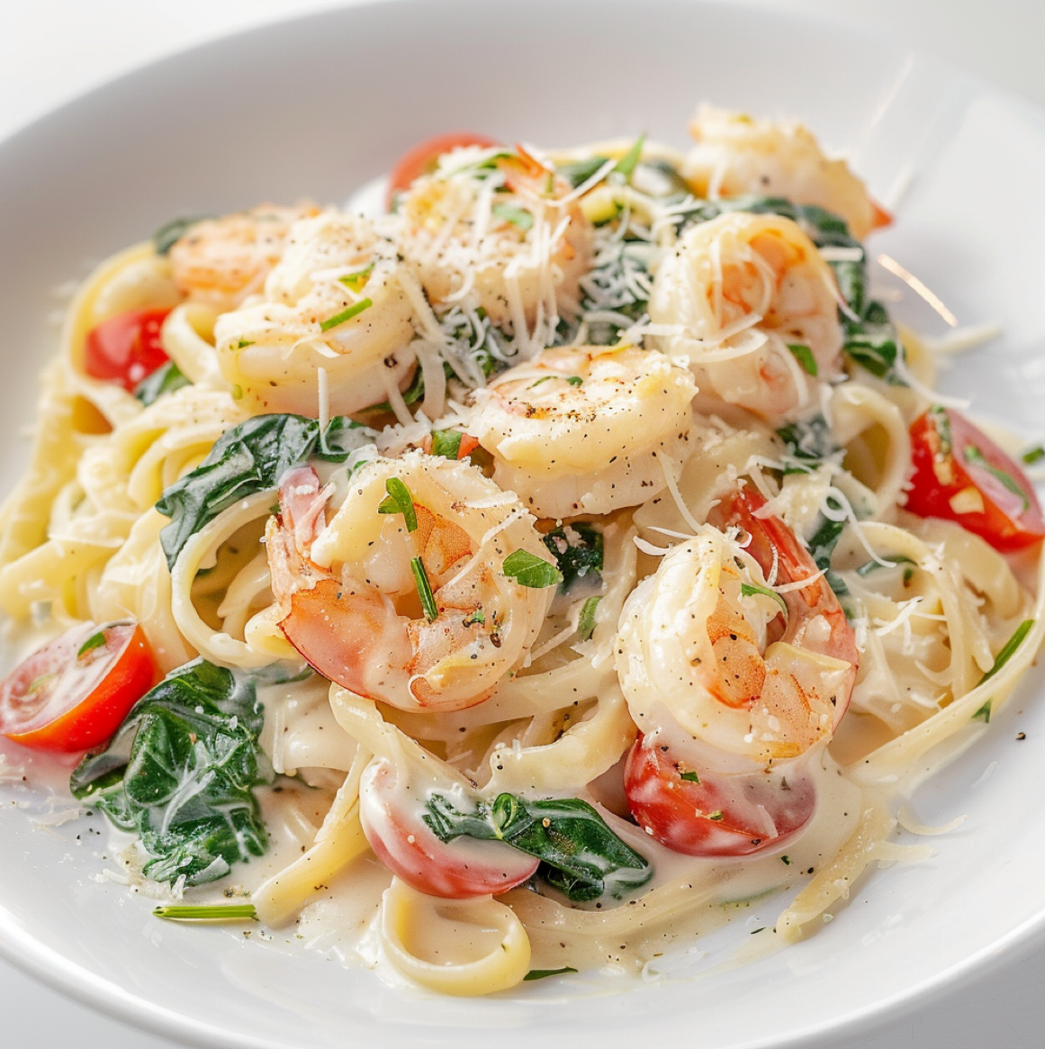 Penne Shrimp Roasted Garlic Alfredo