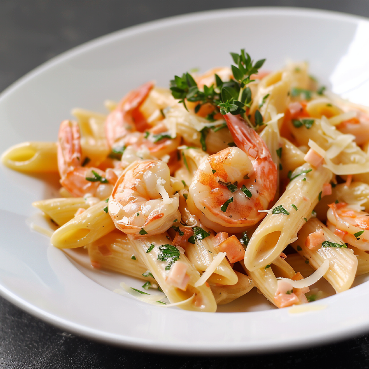 Shrimp Scampi with Penne