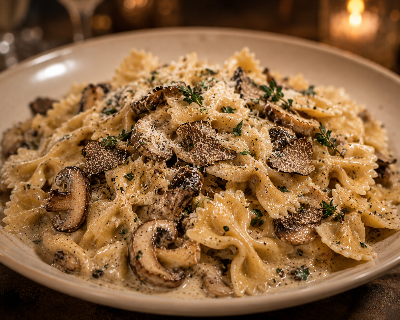 Farfalle with Wild Mushroom