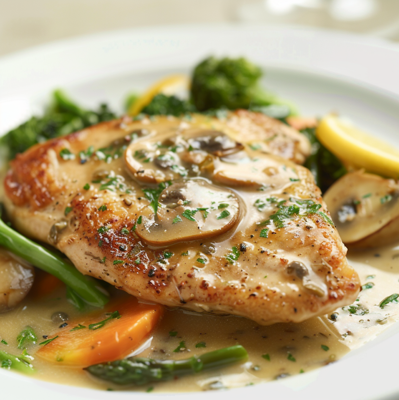 Chicken Francaise Marsala or Piccata