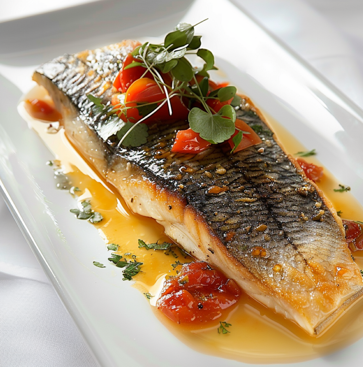 Pan Seared Branzino Filet