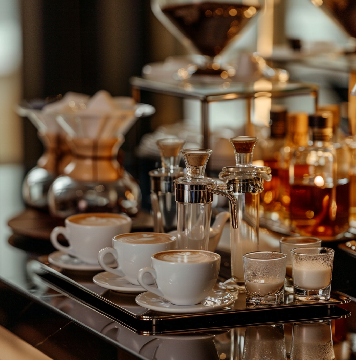 International Coffee Station with Cordials